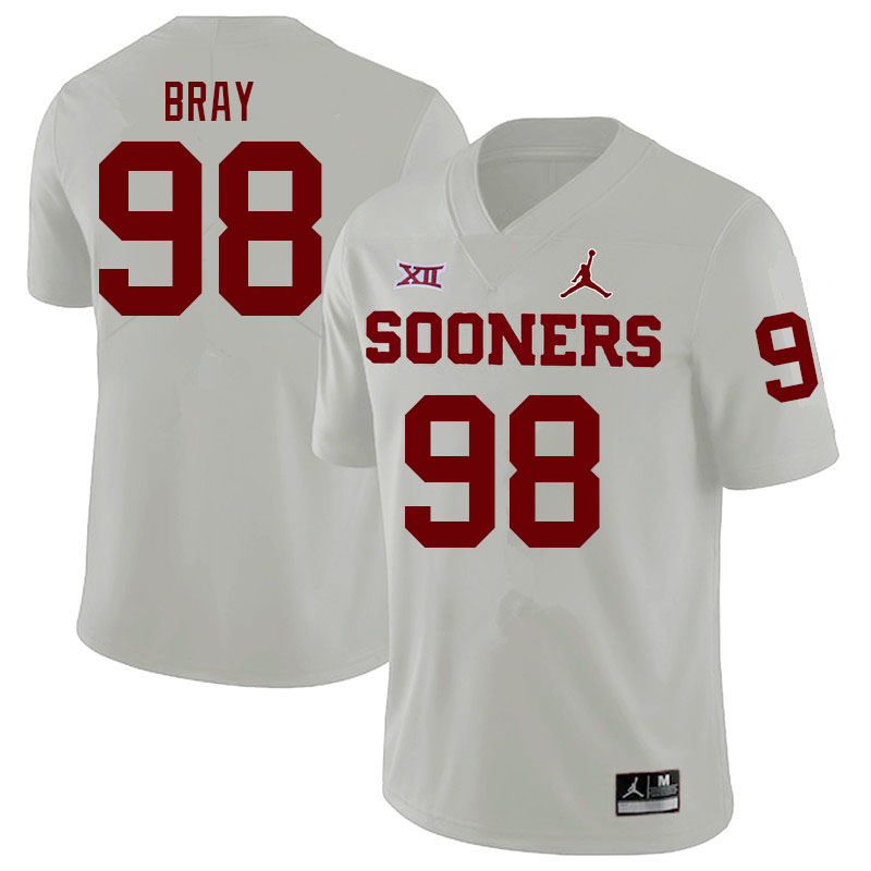 Oklahoma Sooners #98 Hayden Bray College Football Jerseys Sale-White